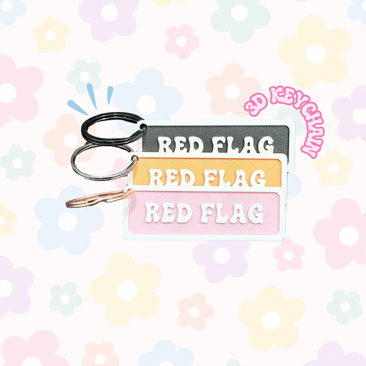 Red Flag Keychain