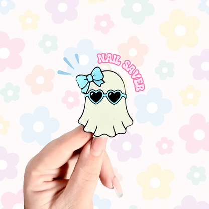 Nail Saver - Chill Ghost Blue Bow