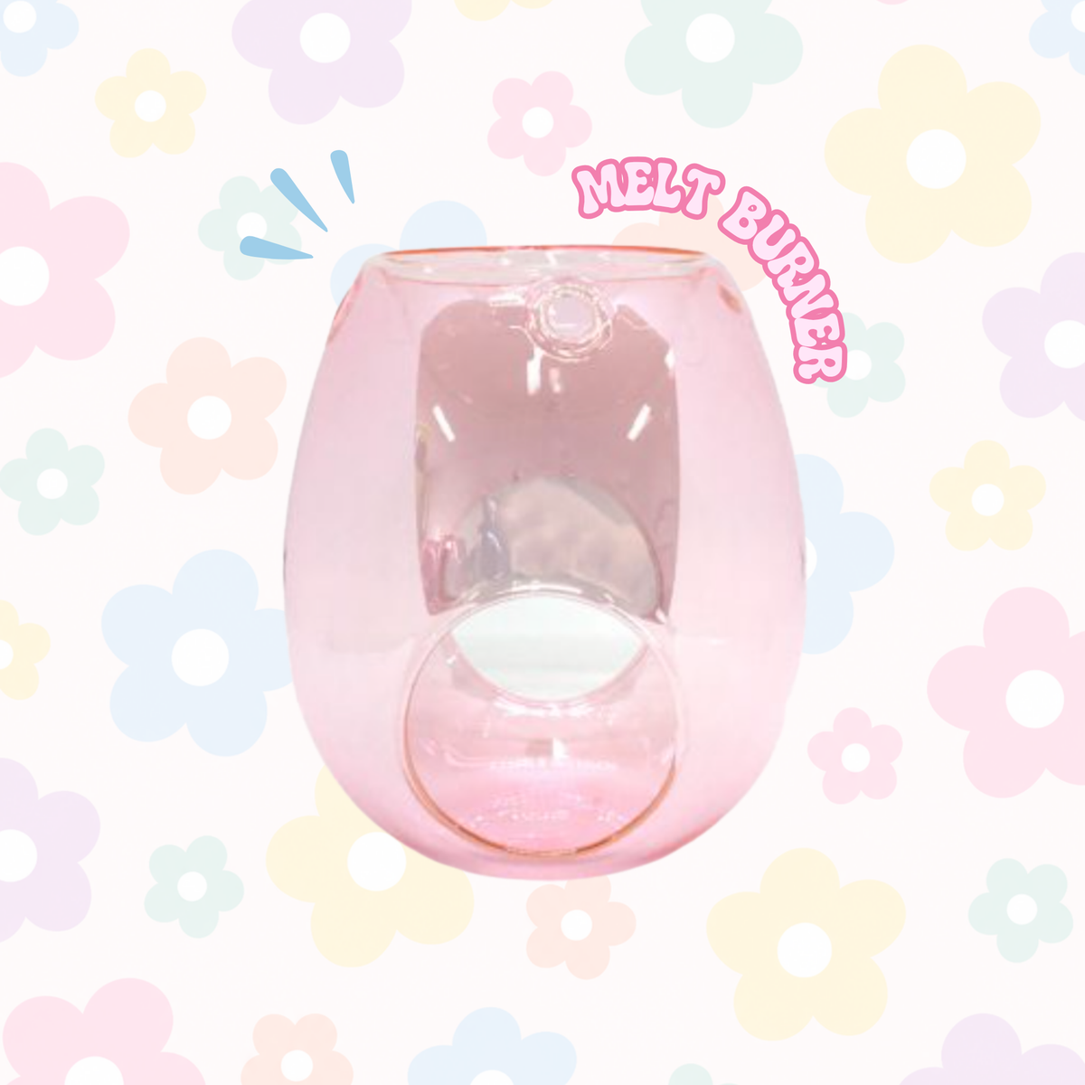 Glass Wax Melt Burner - Pink