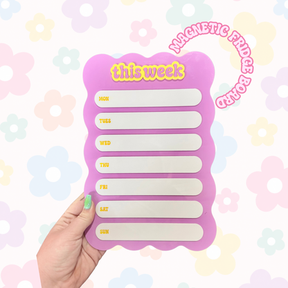 This Week Magnetic Fridge Board