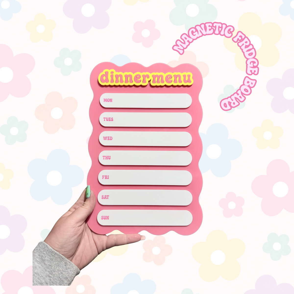 Dinner Menu Magnetic Fridge Board
